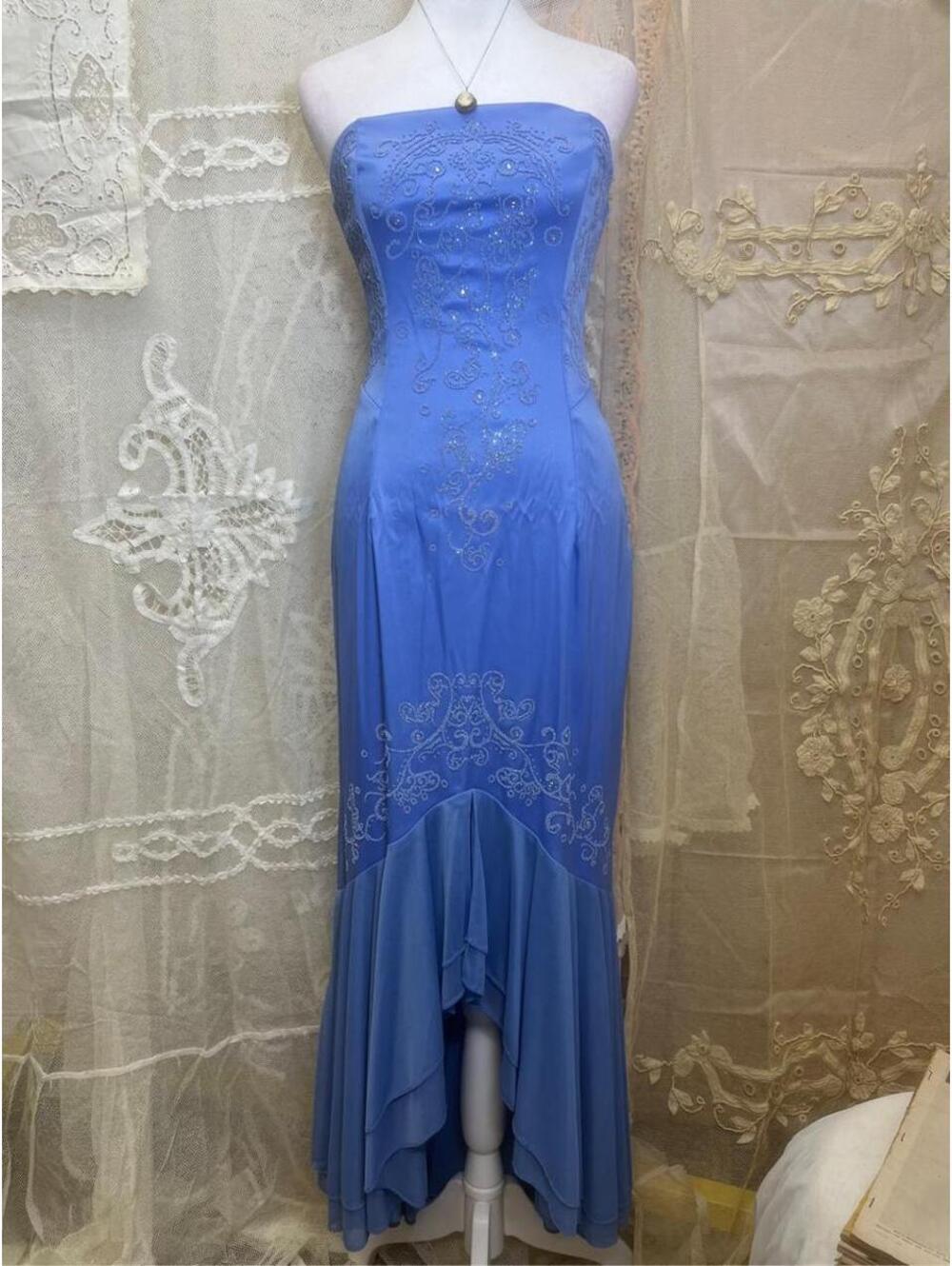 Beaded Flowy Mermaid Formal Gown by CDC Signature Collection
